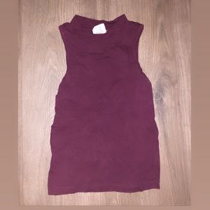 Burgundy cropped top